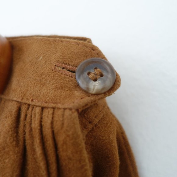 Vintage Ralph Lauren Mainline Brown 100% Suede Maxi Skirt Made in US, Size 10 - Picture 3 of 12